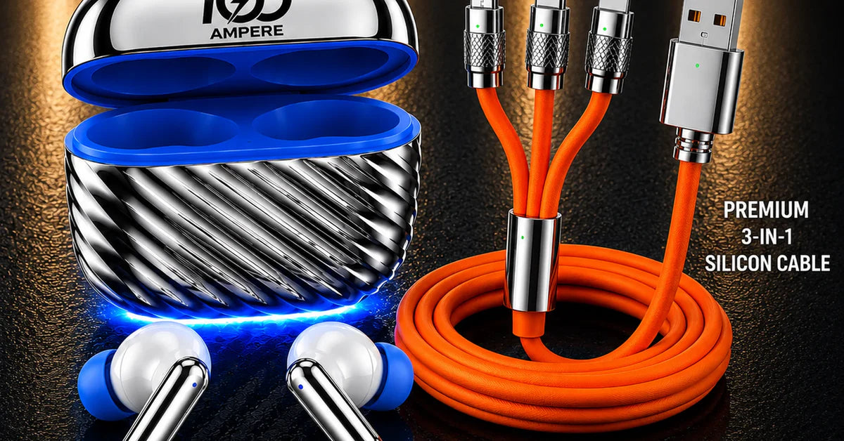 Travel Audio and Power Kit: Earbuds and Power Bank Essentials