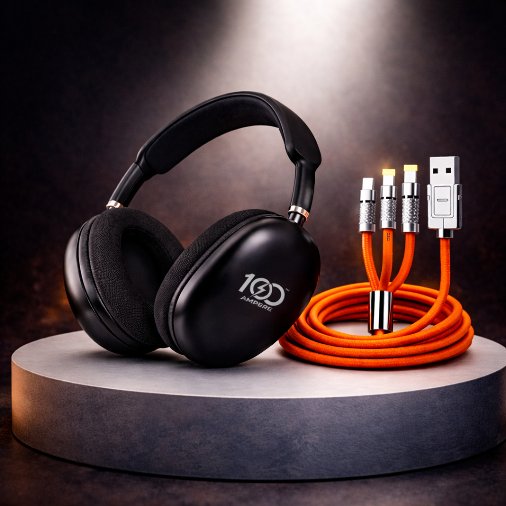P9 Wireless Headphone & 3-in-1 Cable Combo