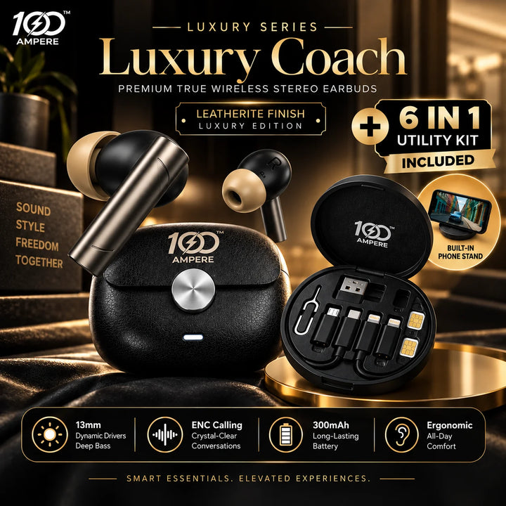 Coach Luxury Edition Black with 6-in-1 Charging & Utility Kit
