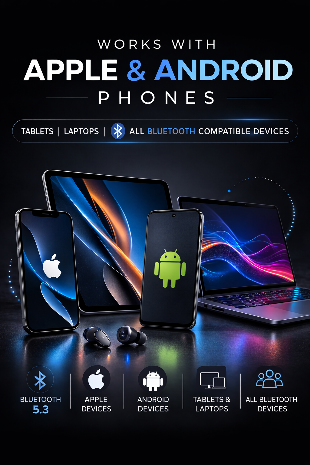 P9 Wireless Headphone & 3-in-1 Cable Combo