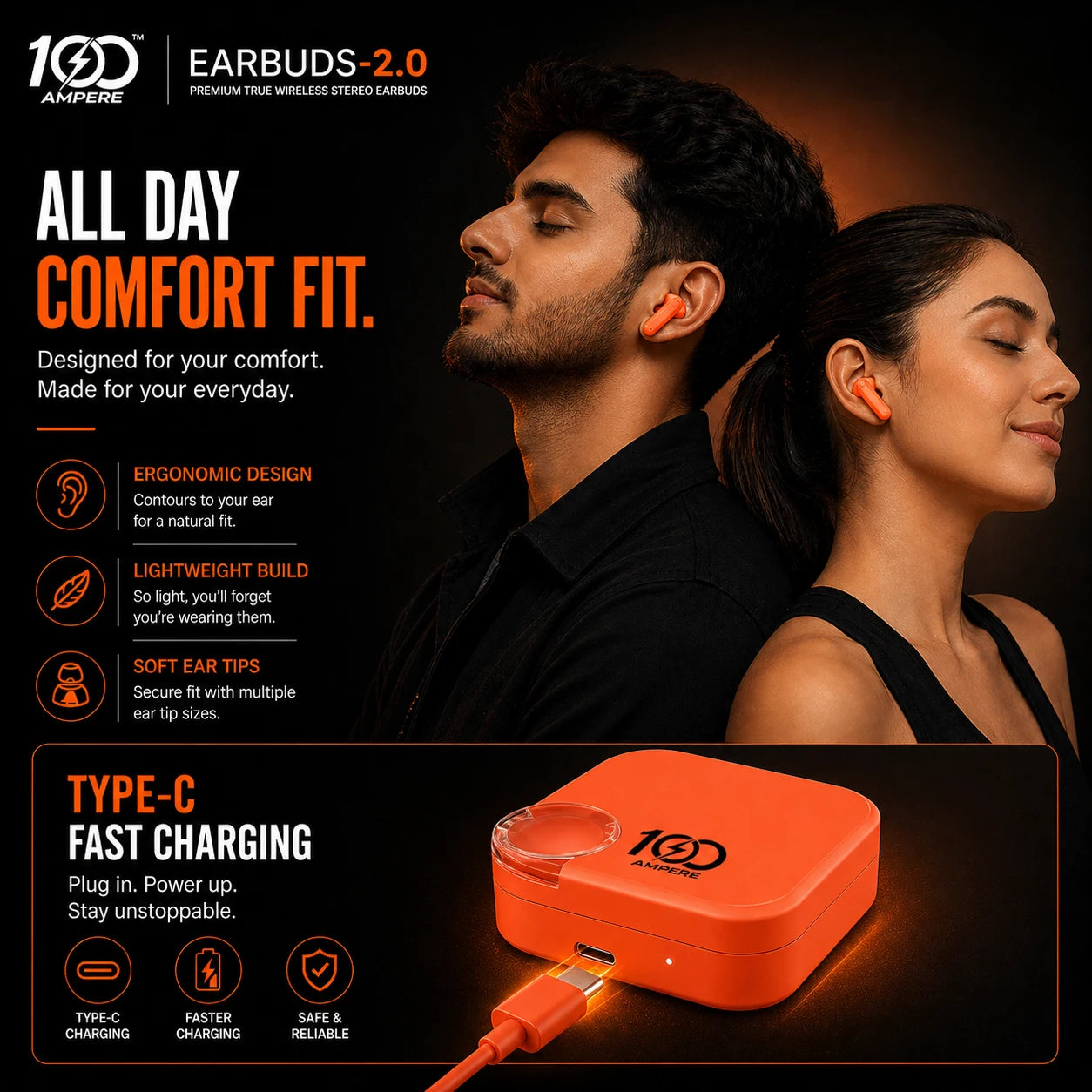 Earbuds 2.0 Orange