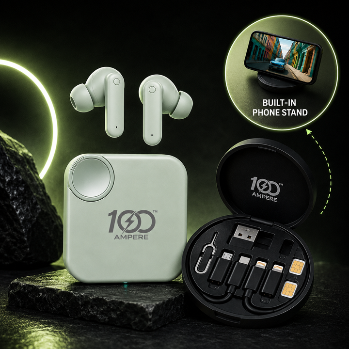 Earbuds 2.0 with 6-in-1 Charging & Utility Kit - Green
