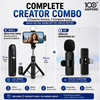 Content Creator Combo Kit - Selfie Tripod + Wireless Mic