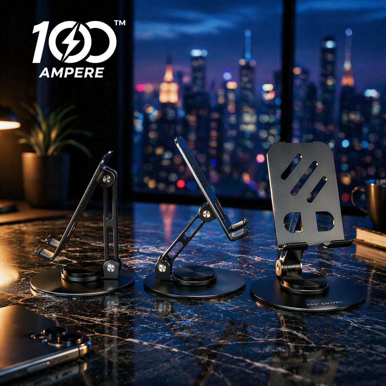 360 Degree Rotating Mobile Metal Stand