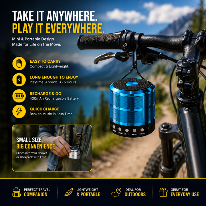 Mini Cylindrical Wireless Bluetooth Speaker