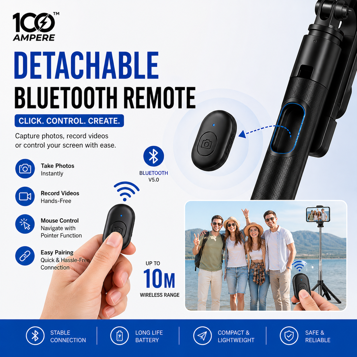 Y17 Bluetooth Selfie Stick Tripod with Remote