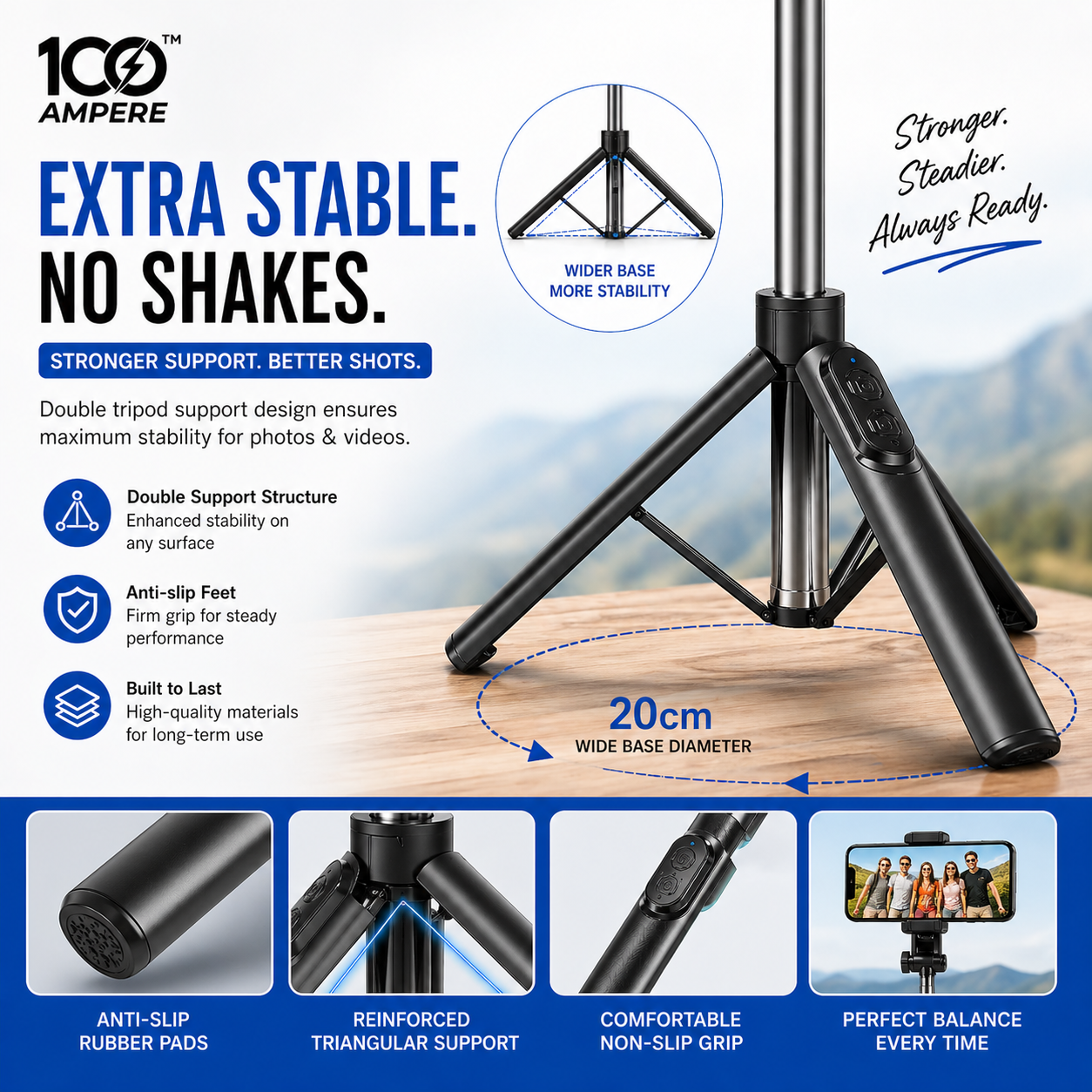 Y17 Bluetooth Selfie Stick Tripod with Remote