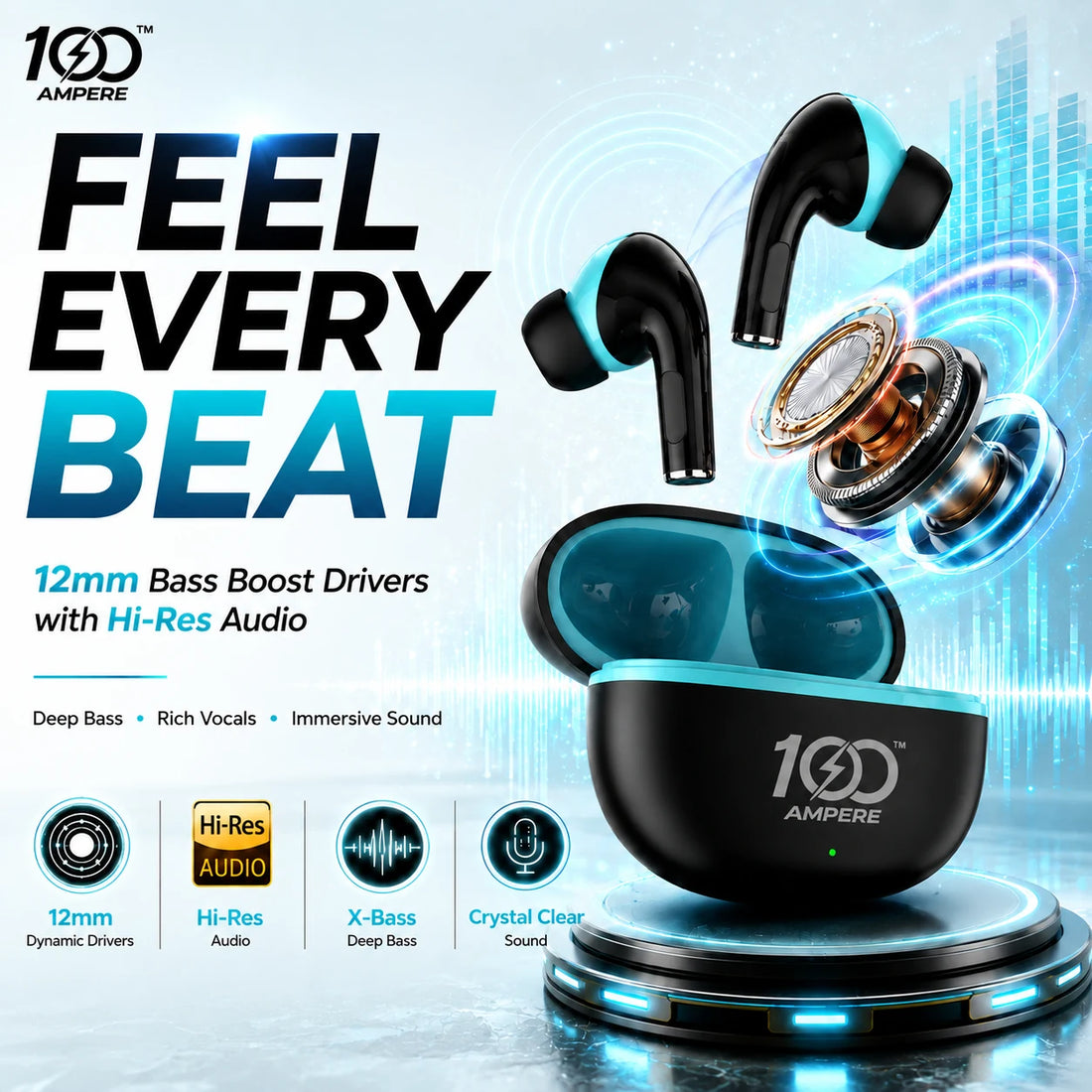 Lucky Pods Black Cyan