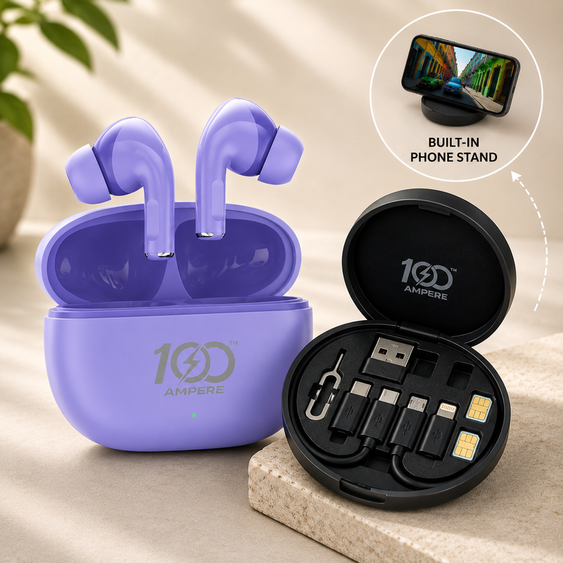 Lucky Pods Lavender with 6-in-1 Charging & Utility Kit