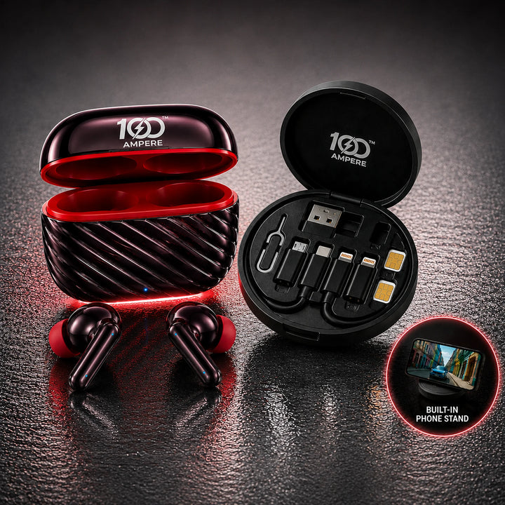Shine101 Metallic Black with 6-in-1 Charging & Utility Kit