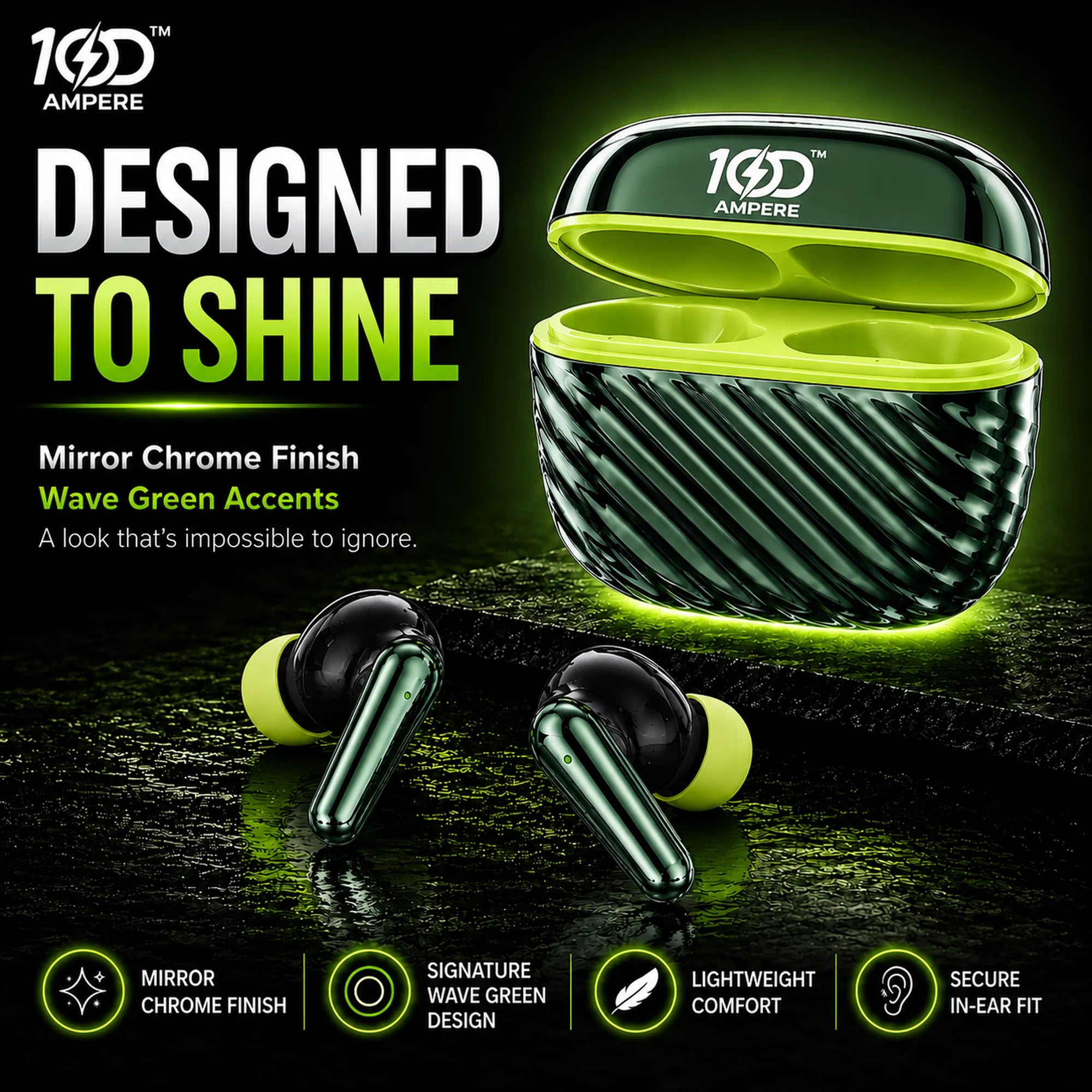Shine101 Wave Green with 6-in-1 Charging & Utility Kit