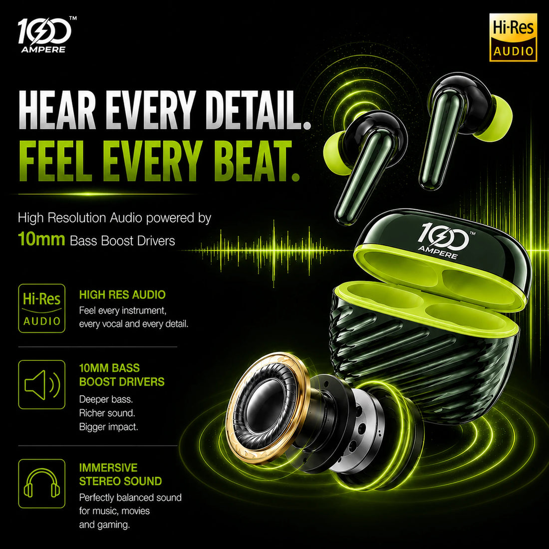 Shine101 Wave Green with 6-in-1 Charging & Utility Kit