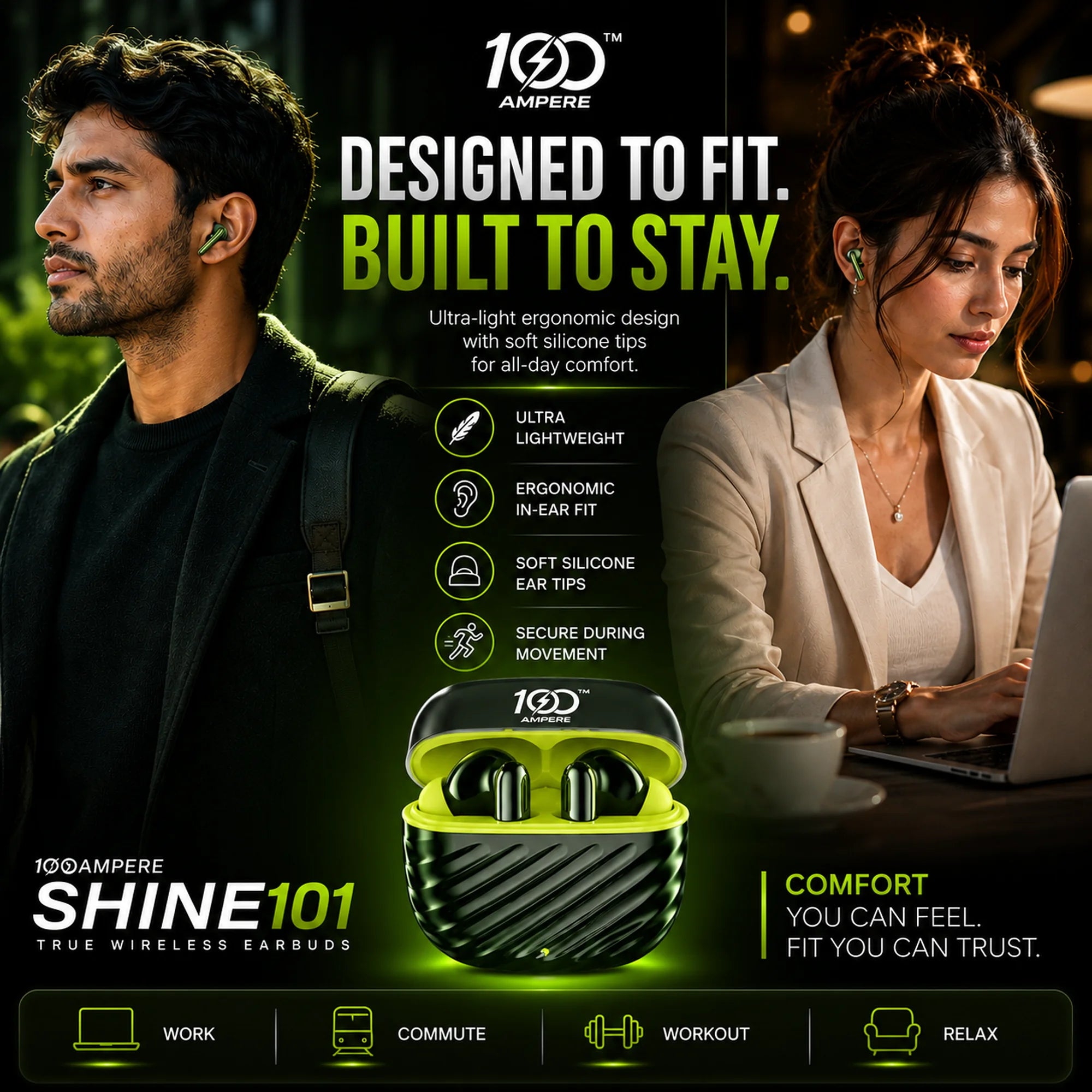 Shine101 Wave Green with 6-in-1 Charging & Utility Kit