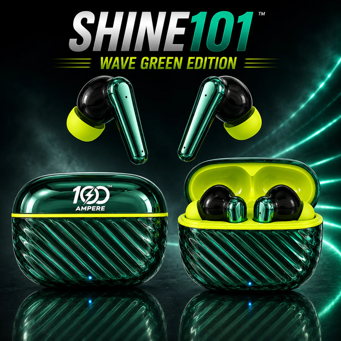 Shine101 Wave Green with 6-in-1 Charging & Utility Kit